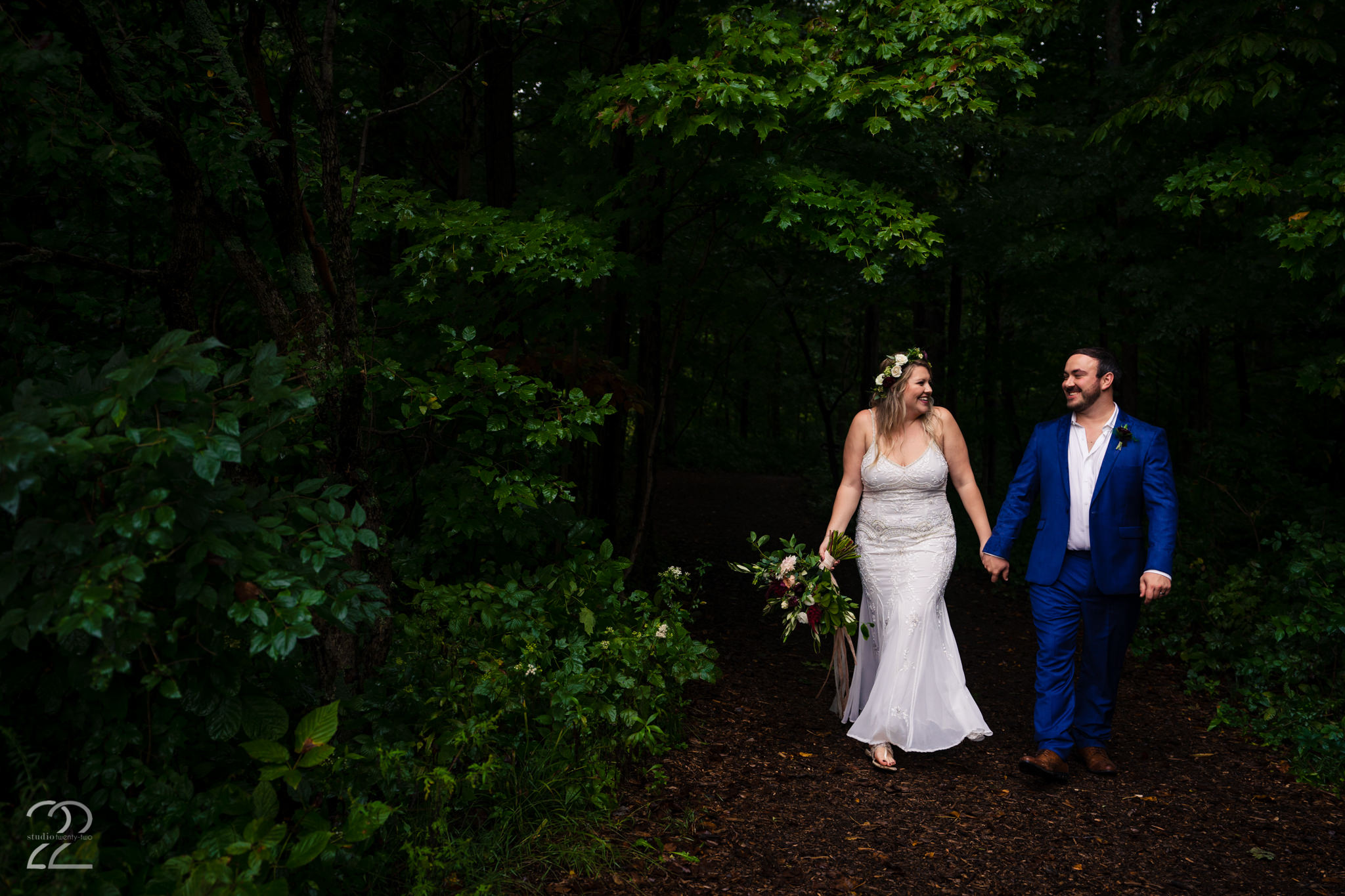  First steps into a new adventure as husband and wife. Megan adores capturing the little looks between the couple, as well as those in between moments (like walking from one photo location to another). 